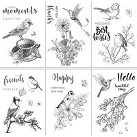 AZSG Beautiful Flowers and Birds Clear Stamps/Seal For DIY Scrapbooking Card Making Album Decorative Silicone Stamp Craft