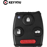 KEYYOU For Honda Accord Civic CRV Pilot Fit 2007 2008 2009 2010 2011 2012 2013 2/3/4 Buttons Rubber Key Pad Fob Remote Key Shell