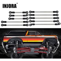 INJORA 313MM 324mm Wheelbase Stainless Steel Links Plastic Rod End Unassembled Kit for 1/10 RC Crawler Car TRX4 TRX6
