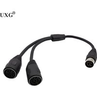 DIN 8-Pin MIDI Cable Splitter Y Cable Adapter One 8-Pin Male to Two 8pin 2 Female Cable 30cm/0.3m 1ft