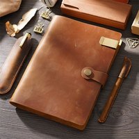 Notatnik z prawdziwej skóry A5 okładka dziennik z luźnymi kartkami pamiętnik biurowy książka podróżna ręcznie robiony szkicownik 192 strony Planner wy