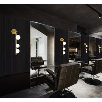 Modern ball wall lamp Decorative luxury wall light for Corridor TV Background Golden Black Mirror Vanity G9 bedside reading lamp
