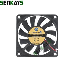 Dual Ball Bearing 7010 70MM 70*70*10MM DC 5V 12V 24V Ultra-Thin USB Cooling Fan Comptuter CPU Cooling Fan Laptop Cooling Fan 2pi