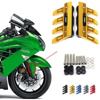 For KAWASAKI NINJA ZX14R ZX-14R Motorcycle CNC Accessories Mudguard Side Protection Block Front Fender Anti-Fall Slider