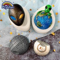 Alien Planet UFO Model Silicone Mold Extraterrestrial Handmade Epoxy Mould DIY Craft Resin Gypsum Chocolate Cake Decoration Tool