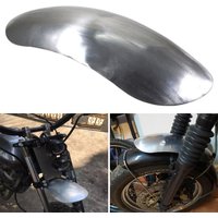Metall unlackiert Silber Universal Motorrad Kotflügel Roller kurze vordere Kotflügel Schmutzfänger für KTM Honda Yamaha Benelli Victory
