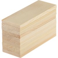 10Pcs Unfinished Wooden Rectangular Plaque Board Natural Pine Wooden Blocks Panels for Paintings DIY Art Craft