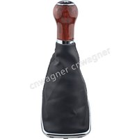 12mm Wood Grain Gear Shift Knob Lever Shifter Gaitor Boot For Volkswagen VW 1999-2004 Golf 4 IV MK4 GTI R32 Bora Jetta