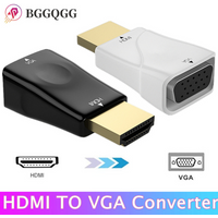 BGGQGG HDMI-compatible to VGA Cable Converter Male To Famale Converter Adapter HD 1080P HDMI TO VGA For Laptop Tablet PC