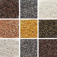 500pcs Gold Silver Colors Ball Crimps End Beads Small Rondelle Stopper Spacer Beads for DIY Jewelry Making Accessories Supplies