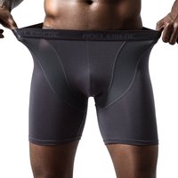Men's Boxer Shorts Modal Mesh Underwear Boxers Briefs Solid Sports Extended Underpants Male Men's Long Panties Plus Size L-5XL