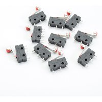 10Pcs Micro Limit Switch Roller Lever Arm SPDT Snap Action LOT 3Pin With Roller Limit Switch Mini