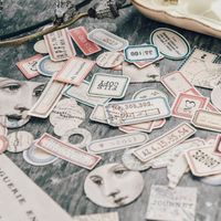KSCRAFT 100pc Junk Journal Ephemera Vintage Stickers Paper Stickers for Scrapbooking DIY Card Making Crafts