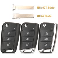 Jingyuqin-Coque de clé de voiture à distance de remplacement, 3 boutons, étui Fob pour VW Passat, Golf 7, MK7 Seat, Valentine, Skoda Octavia