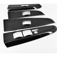 For toyota hilux vigo 2005-2015 Pickup Power window switch Window lifter trim, Carbon fiber pattern Interior Door sticker 2012