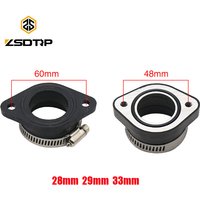 ZSDTRP Motorcycle Carburetor Adapter Inlet Intake Pipe for PWK 21/24/26/28/30/32/34mm PE26/28/30mm TM28/32/34 Carb Pit Dirt Bike
