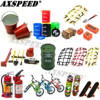 1:10 Scale Accessories Simulated Decoration Tools Shovel Fire-Extinguisher Oil Drum for RC Crawler Car TRX4 SCX10 Mini Models