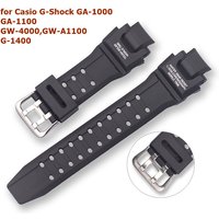 for Casio G-Shock GA-1000 GA 1100 GW-4000 GW-A1100 G-1400 Diving Sport Watch Bracelet Waterproof PU Strap Silicone Watchbelt