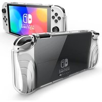 MUMBA for Nintendo Switch OLED Case 2021 Thunderbolt Protective Clear Cover with TPU Grip Compatible with Switch OLED Console