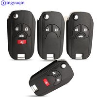 Jingyuqin 2/3/4 boutons pour Nissan Altima Maxima Sentra Versa non coupé blanc à distance rabattable voiture clé coque étui Fob