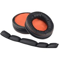 Geeignet für SteelSeries Siberia 840 800 Ohrpolster Kopfhörer-Überzug Kopfbügel-Schaumstoffpolster Leder-Ohrmuscheln