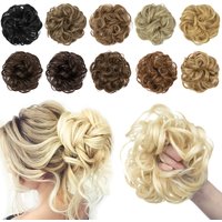 Synthetic Messy Hair Bun Chignon Scrunchies Fake Hair Band Braid Elastic Hairpiece Tail For Women Synthetic Wrap Curly Ponytail