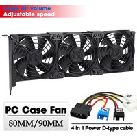 Gdstime 80MM 90MM Universal Desktop Computer VGA Cooler Partner Ultra Quiet Chassis PCI Graphics Card Double&Triple Fan Radiator