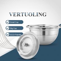 icafilas for Nepsresso Vertuo Refill Capsule Pod Stainless Steel Coffee Filters For Nespresso Vertuoline GCA1 & Delonghi ENV135