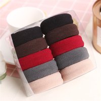 1Set Fashion Women Solid Colors Thick Elastic Rubber Bands Simple Style Pretty Colors Plain Stretch Hair Ties Hair Bands