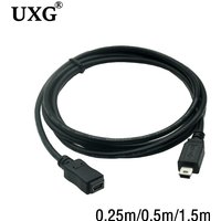 Mini USB B Typ 5pin Male Plug to Mini usb Jack Female Extension Cable Cord 25cm 50cm 150cm