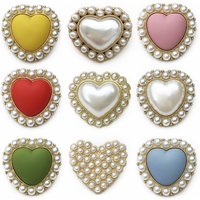 10pcs/Lot Handcraft Sewing for Needlework Metal Shank Buttons Heart Hand-sewn Buttons Shirt Diy Accessories Decoration