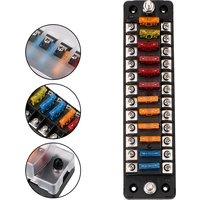 With Double Fuses Flame Retardant 6 Ways 12 Ways Blade Fuse Block 32V 75A For Auto Car Marine Trike Fuse Box Holder