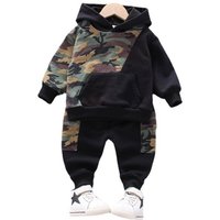 Neue Herbst Mode Kinder Outfits Baby Mädchen Kleidung Jungen Casual Mit Kapuze T-Shirt Hosen 2 Teile/sätze Kleinkind Kostüm Kinder Trainingsanzüge