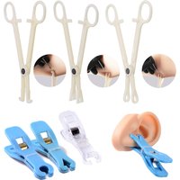 1PC Profession Acrylic Disposable Piercing Clamp Ear Lip Navel Nose Round Open Septum Piercing Tools Forceps Plier Clamp