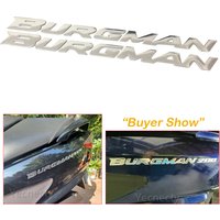 Yecnecty 1 Set 3D Chrome Motorcycle Emblem Badge Decals Scooter Reflective Stickers For Suzuki Burgman AN125 AN200 AN400 AN650