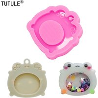 Mirror Frog Earring Pendant Mold UV Resin Cute Crafting Mold DIY Resin Shaker Polymer Clay Keychain Mold