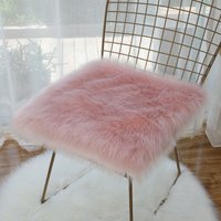 Pink Cushion Plush Seat Pads Square Warm Breathable Chair Pad Stool Non Slip Mat Bedroom Bay Window Floor Mat Sofa Decor Cushion