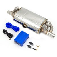 Universal 2"/2.5"/3'' Car Exhaust Pipe Vacuum Pump Variable Valve Mufflers Remote Control Stainless Steel T Shape One In Two Out