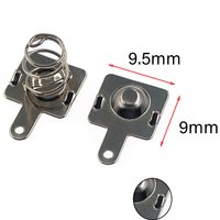 10pair/ 9.5x9mm Replacement Metal Batteries Spring Contact Plate Silver For AA AAA Battery case