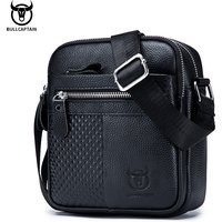 BULLCAPATIN Men's Genuine Leather Shoulder Bag Messenger Briefcase CrossBody Handbag Satchel Travel bag
