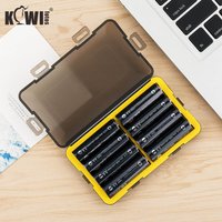 Silicone Waterproof Battery Storage Case Holder Box Organizer For 8 AA / 14500 Alkaline Lithium Rechargeable Batteries Container