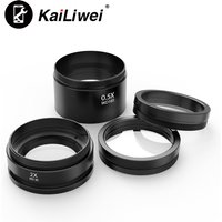 WD165 0.5X 0.7X 1.0X 2.0X Auxiliary Objects Lens Microscope Camera Lens For Trinocular Stereo Zoom Microscope Barlow Glass Lens