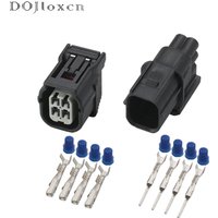 1/5/10/20/50 Sets 4 Pin 1.0mm Black Male Female Plug For Honda Oxygen Sensor Automobile Waterproof Connector 6188-4776 6189-7039