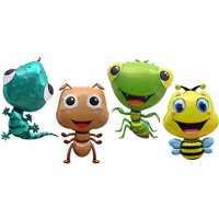 1pcs New Wild Animal Aluminum Foil Balloon Bee Gecko Ant Mantis Jungle Ballon Baby Shower Kids Birthday Party Decoration Globos