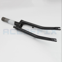 ACEOFFIX 580g 74mm Open Width Front Fork for Brompton Folding Bike Black Chrome Molybdenum steel Bike Accessories
