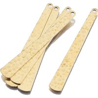30Pcs Original Brass Hammered Long Strip Bar Charms Pendant Diy For Handmade Jewelry Necklace Earrings Making Crafts Wholesale
