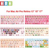 HRH Stylish Cartoon Fonts Silicone Keyboard Covers Keypad Skin Protector For Macbook Air Pro Retina 13 15 17 English Version
