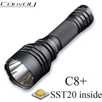 Convoy C8 Plus latarka z SST20 7135*8 latarka Led 18650 latarka 12 grup przenośna o dużej mocy taktyczna praca Latarka