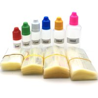 Tube de Film thermorétractable en PVC transparent, 200 pièces, pour bouteille compte-gouttes en plastique de 5ml, 10ml, 15ml, 20ml, 30ml, 50ml