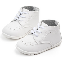 Chaussures en cuir rétro pour bébé, chaussures pour garçon et fille, semelle en caoutchouc antidérapante, mocassins pour nouveau-né, chaussures de berceau pour bébé
